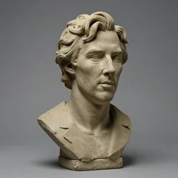 A clay bust of Benedict Cumberbatch