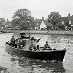 british marines in the river stour in canterbury, 1 9 3 9