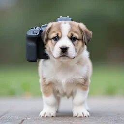 a cute puppy, Canon EOS R3, f/1.4, ISO 200, 1/160s, 8K, RAW, unedited, symmetrical balance, in-frame