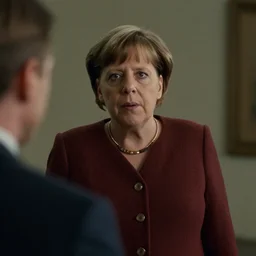 frame from movie the x - files with angela merkel