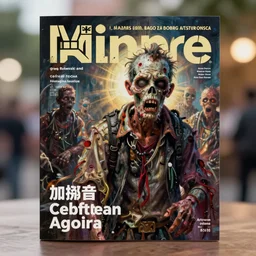 a bokeh photo of a zombie model on the front of a magazine, documentary film, an ultrafine detailed painting by james jean, cgsociety, figurative art, detailed painting, dystopian art, high detail greg rutkowski and andreas rocha, tristan eaton, victo ngai, artgerm, rhads, ross draws