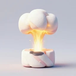 a marshmallow emoji in the form of a nuclear explosion