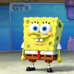 Spongebob in the style of the GTAV cover