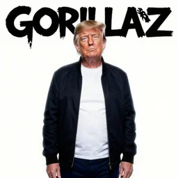 Donald Trump on the cover of Gorillaz - Demon Days