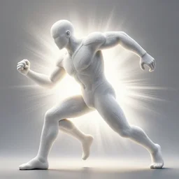 techno - embroidered white flesh, safe for work, by award - winning concept artist, dynamic composition, backlighting, radiant light