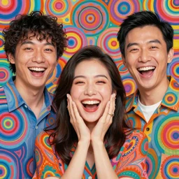 Psychedelic vision of the feeling of happiness by Stanley Artgerm Lau, Ruan Jia and Fenghua Zhong