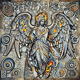 the biblically accurate angel made of fire photograph