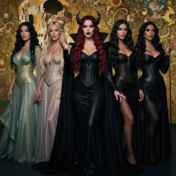 full length portrait of a woman who is a mix of ana de armas and megan fox and kim kardashian, sorcereress using dark seduction magic, d & d, medieval, fantasy, royo, klimt, miro, vallejo, frazetta, alphonse mucha, greg rutkowski, whealan