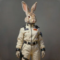 epic professional digital art of female anthropomorphic rabbit wearing air force jumpsuit, painting, by leesha hannigan, iris van herpen, artstation, cgsociety, wlop, epic, much wow, much detail, gorgeous, detailed, cinematic, masterpiece