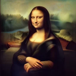 mona lisa on the phone
