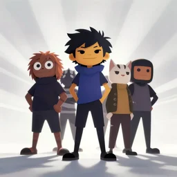 gorillaz on a white background