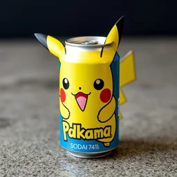 pikachu soda can, photo