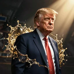 Donald Trump splash art from the game League of Legends,