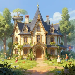 fantasy inn beautiful matte painting, Moebius, james gurney, thomas kinkade, rodney mathews, trending on artstation