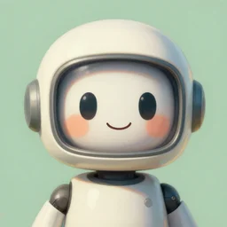 portrait of an cute smiley robot, helmet, soft round whimsical digital illustration, art by Artgerm, painting by Albert Edelfelt, pale green background