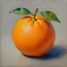 A surrealist painting of an orange orange by Vladimir Kush, oil painting trending on artstation