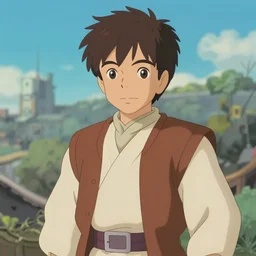 Obi-Wan Kenobi as an anime character from Studio Ghibli. Beautiful. 4K.