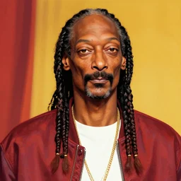 A beautiful portrait of Snoop Dogg, frontal, digital art by Eugene de Blaas and Ross Tran, vibrant color scheme, highly detailed, in the style of romanticism