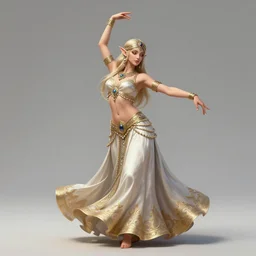 a highly detailed illustration of an elegant elf arabian dancer, gracefully belly dancing pose, intricate, elegant, highly detailed, centered, digital painting, artstation, concept art, smooth, sharp focus, league of legends concept art, WLOP
