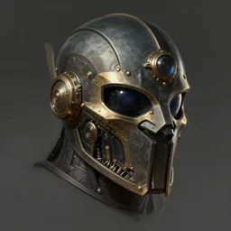 steampunk helmet fantasy art mask robot ninja stylized digital illustration sharp focus, elegant intricate digital painting artstation concept art by mark brooks and brad kunkle global illumination ray tracing advanced technology