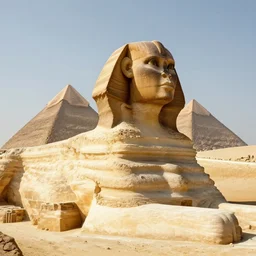 an epic fantasy photograhy of a big sphinx with xenomorphic enhancements near the pyramids on an desert alien - planet, unreal 5, daz, hyperrealistic, octane render, cosplay, rpg portrait, dynamic lighting, intricate detail, harvest fall vibrancy, cinematic