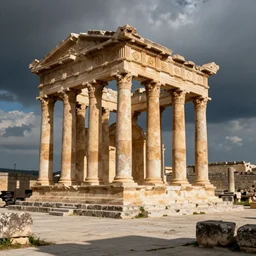 Baalbeck ruins, temple, monument, realistic