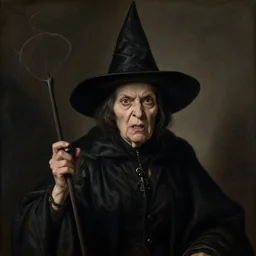 an ugly very old woman, witch, angry, hate, mannerism, by Agnolo Bronzino