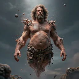 hyperrealistic zach galifianakis evaporating into particles, particles ascending to the sky, stunning 3 d render inspired by istvan sandorfi & greg rutkowski & mike judge, perfect symmetry, dim volumetric cinematic lighting, 8 k octane comprehensive render, extremely mega hyper - detailed and lifelike attributes & atmosphere, intricate, realistic flesh texture, masterpiece, artstation, stunning,