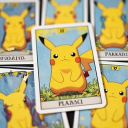 pikachu tarot cards, ultra detailed, 4k, high quality, collector's edition