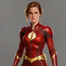 Emma Watson as The Flash, digital painting, digital art trending on artstation
