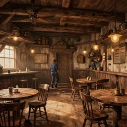 old western saloon interior, extremely detailed, sharp focus, wide view, full body shot, smooth, digital illustration, by james jean, by rossdraws, frank franzzeta, sakimichan