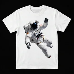 robot astronaut falling, graphic tee, t - shirt