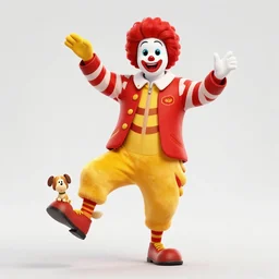 dog dancing with ronald mcdonald