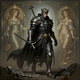 the cursed king wandering on his long and lonely journey, deep focus, d & d, fantasy, intricate, elegant, highly detailed, digital painting, artstation, concept art, matte, sharp focus, illustration, hearthstone, art by artgerm and greg rutkowski and alphonse mucha