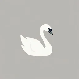 beautiful minimalistic geometric logo of a swan logopond