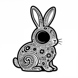 intricate crazy rabbit vector illustration with inner negative space, svg, mcbess, behance, devianart, artstation, dribble, creary, ello, cgsociety, drawcrowd, pixiv, concept art world, our art corner, newgrounds, doodle addicts, penup