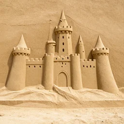 a Sand sculpt of a castle