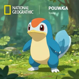 national geographic professional photo of poliwag in the wild, award winning
