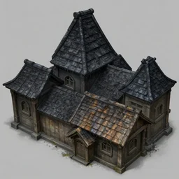 trending on artstation, hearthstone. structures with tile roofs, and peaked wooden roofs, structures blackened to some degree by a patina of soot. structures darkest at the top, where the ash gathered, but rainwaters and evening condensations had carried the stains over ledges and down walls in an uneven gradient.