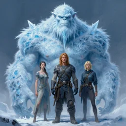 concept art portrait painting of ice gigant ymir by james gurney and alix branwyn and leesha hannigan, trending on artstation, detailed