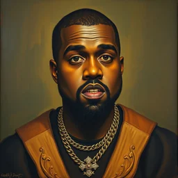 kanye west as walt disney, renaissance portrait painting