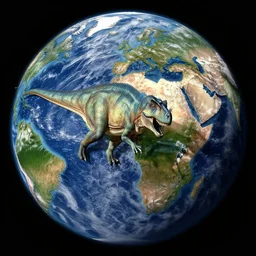 The first picture ever taken on earth, at the time of dinosaurs, 65 million years ago