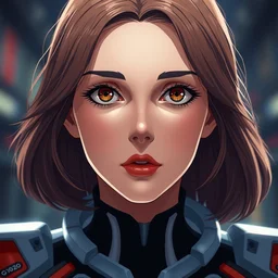 an anime portrait of beautiful emma watson still from robotech 1 9 8 5 by ilya kuvshinov katsuhiro otomo, magali villeneuve, artgerm, jeremy lipkin and michael garmash, rob rey and kentaro miura style, symmetrical, depth of field, deep focus