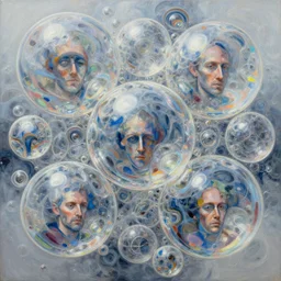 abstract bubbles, by ernie barnes, michael hutter, don maitz, tim white and craola : : highly intricate, sophisticated and complex digital painting, concept art, hyperrealism, cinema 4 d, 8 k resolution, 6 4 megapixels, cgsociety, zbrush central, behance hd, hypermaximalist, a masterpiece, parallax, geometric cel - shaded
