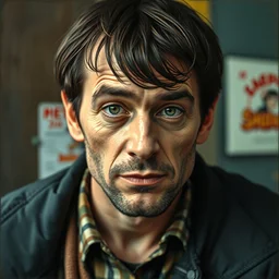 medium shot of a typical character in the style of francoise nielly