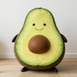 rei ayanami as an avocado chair