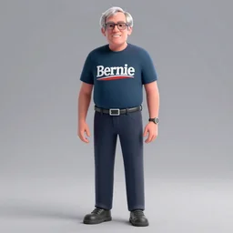 “Bernie Sanders costume 3D model in the video game Fall Guys (2020, Epic Games)”