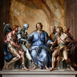 miguel angel last judgement with cyborgs