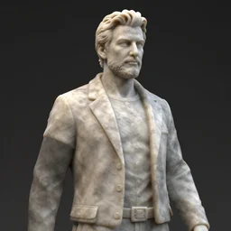 marble statue of jeff goldblum, 3 d render, 8 k, octane render, cycles render, unreal engine