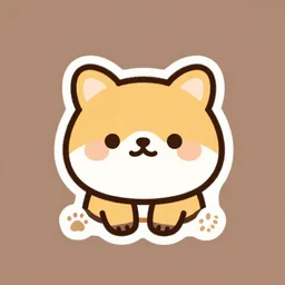 cute animal logo , vector illustration